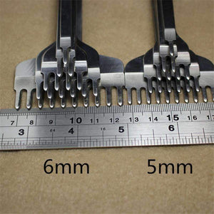 Planet Gates 4 pc 3/4/5/6mm Leather Craft Tools Hole Punches Stitching Punch Tool 1+2+4+6  Prong T20