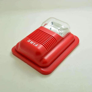 Planet Gates (4 PCS) Fire Control Alarm Flash 12V 24V Wired Strobe Siren Push button Alarm security protection Indoor use 110DB