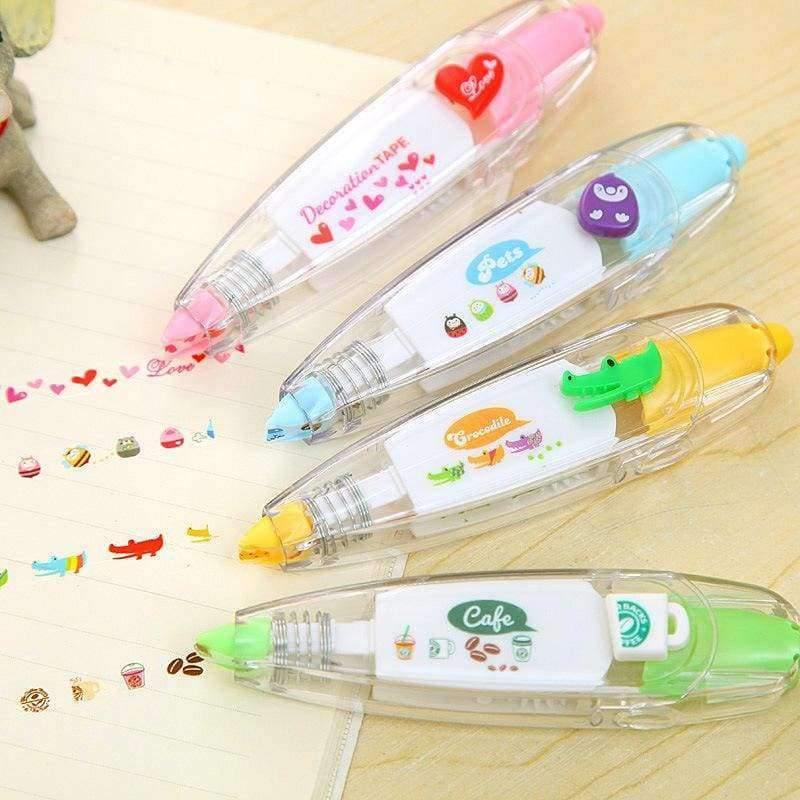 Planet Gates 4 pcs/Lot Animal correction tape Lace Decoration tapes DIY scrapbooking novelty stationery office material School supplies 6514