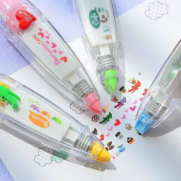 Planet Gates 4 pcs/Lot Animal correction tape Lace Decoration tapes DIY scrapbooking novelty stationery office material School supplies 6514