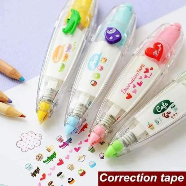 Planet Gates 4 pcs/Lot Animal correction tape Lace Decoration tapes DIY scrapbooking novelty stationery office material School supplies 6514