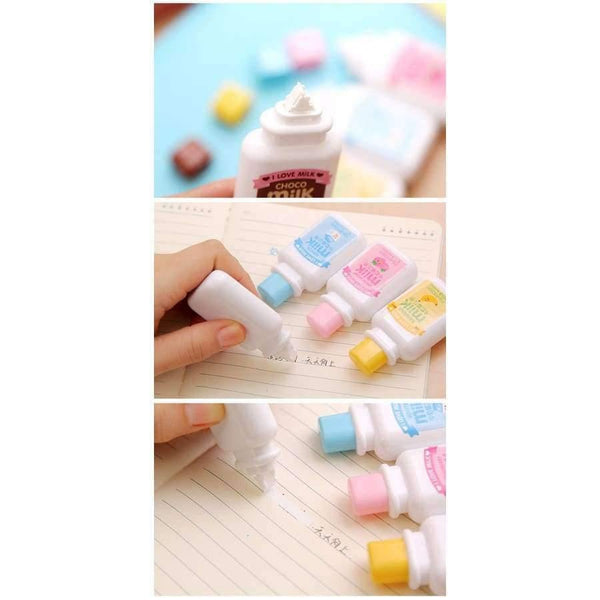 Planet Gates 4 pcs/lot Cute Milk Correction Tape 6M Material Escolar Kawaii Stationery Office School Supplies Papelaria