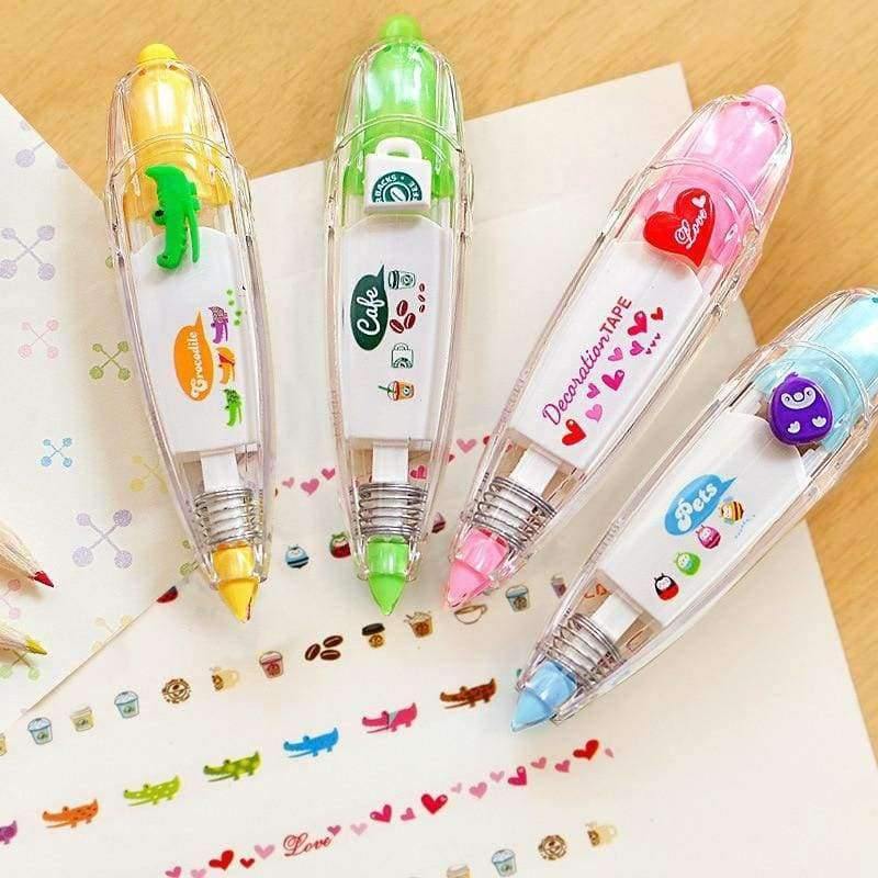 Planet Gates 4 pcs/lot Korea Novelty Decorative Correction Tape Cute Cartoon Colored Lace Correction Fluid School & Office Stationery Supply