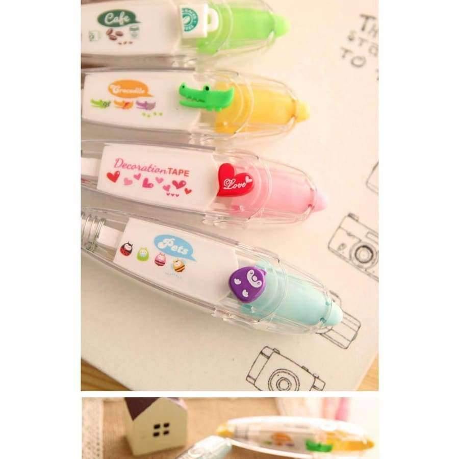 Planet Gates 4 pcs/lot Korea Novelty Decorative Correction Tape Cute Cartoon Colored Lace Correction Fluid School & Office Stationery Supply