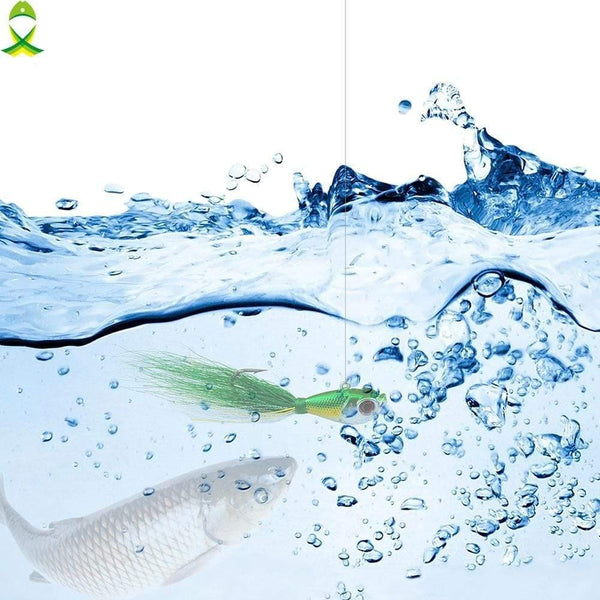 Planet Gates 4 pcs/lot Lead Head fishing lure Hook for Ice Fishing lifelike mixed colors fish Bait Fishing Tackle with bucktail teaser