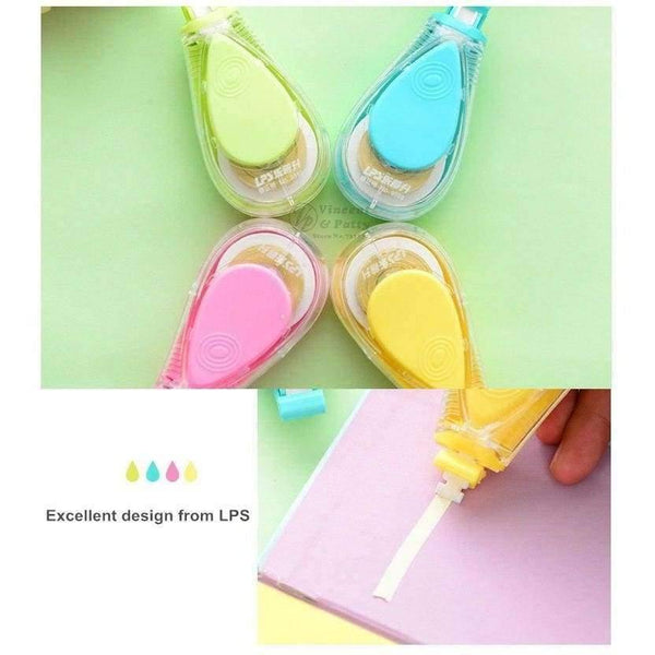 Planet Gates 4 pcs/Lot Macaron drop Correction tapes LPS corrective tape stationery corretivo escolar Office material School supplies 6539
