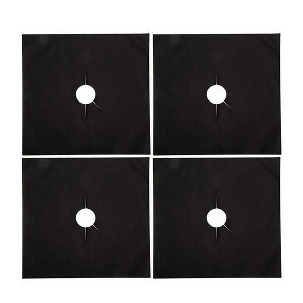 4 pcs Reusable Gas Range Protector Liner Cover Stove top Non Stick Burner Protector Mat For Hob Stovetop Cooker