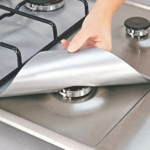 4 pcs Reusable Gas Range Protector Liner Cover Stove top Non Stick Burner Protector Mat For Hob Stovetop Cooker
