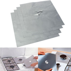 4 pcs Reusable Gas Range Protector Liner Cover Stove top Non Stick Burner Protector Mat For Hob Stovetop Cooker