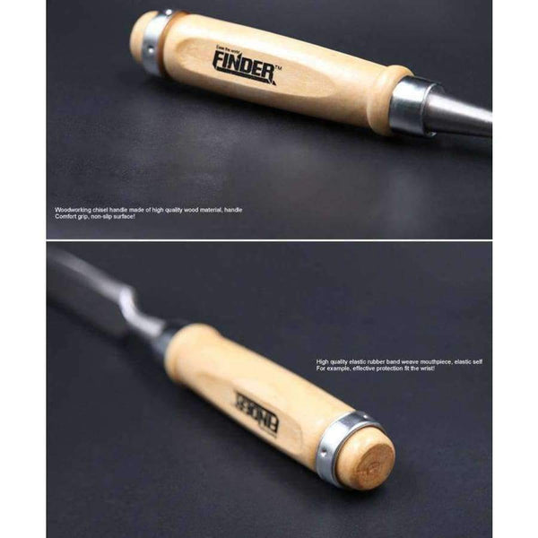 Planet Gates 4 Pcs/set 8,19,32,38mm Flat Woodworking Chisel Tool Set Professional Wood Carving Knife Hand Tools for Carving Enthusiasts