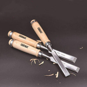 Planet Gates 4 Pcs/set 8,19,32,38mm Flat Woodworking Chisel Tool Set Professional Wood Carving Knife Hand Tools for Carving Enthusiasts