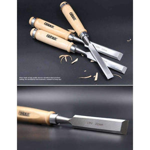 Planet Gates 4 Pcs/set 8,19,32,38mm Flat Woodworking Chisel Tool Set Professional Wood Carving Knife Hand Tools for Carving Enthusiasts