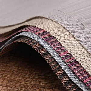 Planet Gates 4 pcs Set Cotton Linen Brown Gold Silk Pattern Dining Table Placemats Coaster Bowl Pad Table Cloth Kitchen accessories