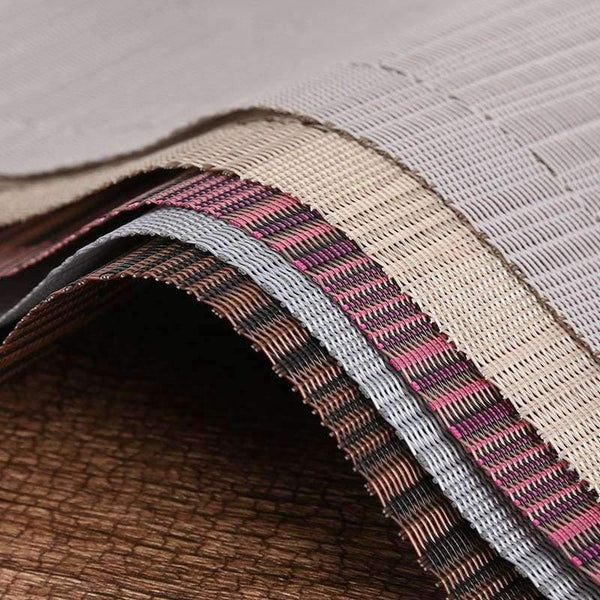 Planet Gates 4 pcs Set Cotton Linen Brown Gold Silk Pattern Dining Table Placemats Coaster Bowl Pad Table Cloth Kitchen accessories