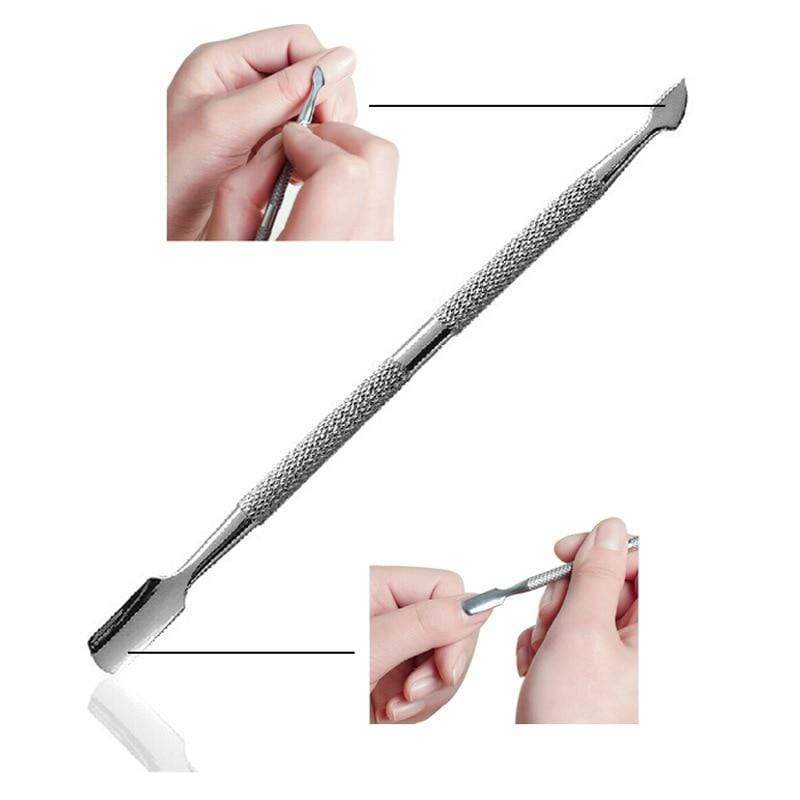 Planet Gates 4 Pcs/Set steel Double-ended Cuticle Pusher Dead Skin Remover Manicure cleaner Care nails art tool All for manicure set