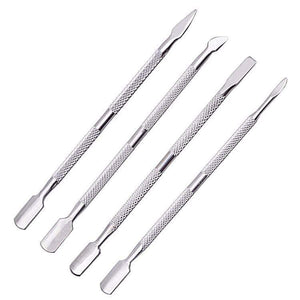 Planet Gates 4 Pcs/Set steel Double-ended Cuticle Pusher Dead Skin Remover Manicure cleaner Care nails art tool All for manicure set