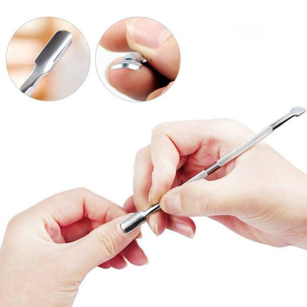 Planet Gates 4 Pcs/Set steel Double-ended Cuticle Pusher Dead Skin Remover Manicure cleaner Care nails art tool All for manicure set