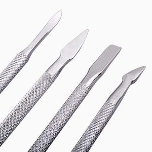 Planet Gates 4 Pcs/Set steel Double-ended Cuticle Pusher Dead Skin Remover Manicure cleaner Care nails art tool All for manicure set