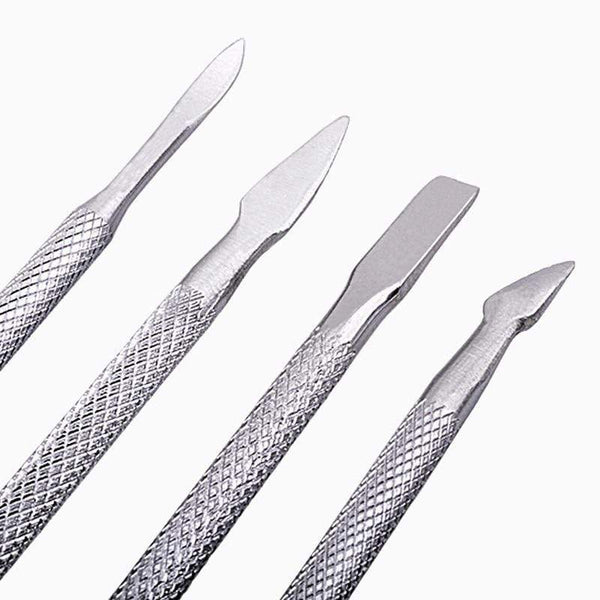 Planet Gates 4 Pcs/Set steel Double-ended Cuticle Pusher Dead Skin Remover Manicure cleaner Care nails art tool All for manicure set