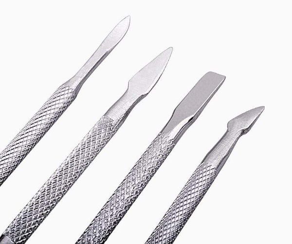 Planet Gates 4 Pcs/Set steel Double-ended Cuticle Pusher Dead Skin Remover Manicure cleaner Care nails art tool All for manicure set