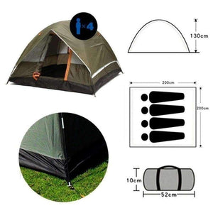 Planet Gates 4 Person Double layer Tents Waterproof UV Weather Resistant Family Outdoor Fishing Hunting Party Camping Tent Beach Travel CN/RU