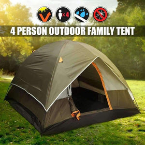 Planet Gates 4 Person Double layer Tents Waterproof UV Weather Resistant Family Outdoor Fishing Hunting Party Camping Tent Beach Travel CN/RU