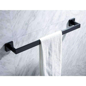Planet Gates 4 piece Bathrrom Set Bathroom Hardware Set Black Robe Hook Towel Rail Bar Rack Bar Shelf Tissue Paper Holder Toothbrush Holder Bathroom Accessories
