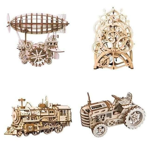 Planet Gates 4 Pieces 1 / China Robotime 8 Kinds DIY Gear Drive Wooden Mechanical Model Building Kits Assembly Toy Gift for Children Teens Adult LGLK