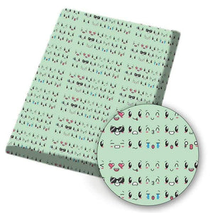 Planet Gates 4 Polyester Cotton Fabric Facial Expression Printed Fabric Sewing Home Textile Cloth Garment Bag Material 45*145cm 80g/pc