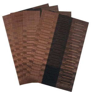 Planet Gates 4 PVC Bamboo Plastic Placemats for Dining Table Runner Linens place mat in Kitchen Accessories Cup Wine mat