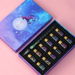 Planet Gates 4 Rainbow Dream style   Creative  Glass dip Pen  Gift Box with transparent Dip Pen