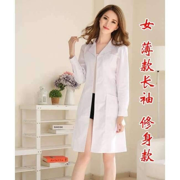 Planet Gates 4 / S Stylish and elegant Hospital nurse uniform Summer Short-sleeve Medical Clothing Beautician Pharmacy White coat