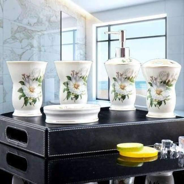 Planet Gates 4 Set ceramics Bathroom Accessories Set Soap Dispenser/Toothbrush Holder/Tumbler/Soap Dish Bathroom Products gift