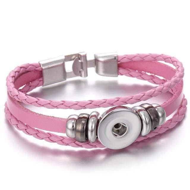 Planet Gates Snap Button Jewelry 18mm Vintage Leather Iron Buckle Snap Bracelet Fit Charm 18mm Snap Buttons Women Men Jewelry