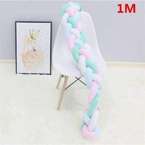 Planet Gates 4 tied as picture 1M 1 1M/2M/3M Baby Braided Crib Bumpers Knot Pillow Cushion, Four Tied Newborn Nursery bedding,Cot Room Dector