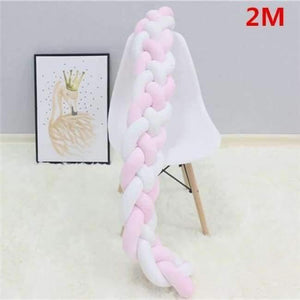 Planet Gates 4 tied as picture 2M 1 1M/2M/3M Baby Braided Crib Bumpers Knot Pillow Cushion, Four Tied Newborn Nursery bedding,Cot Room Dector