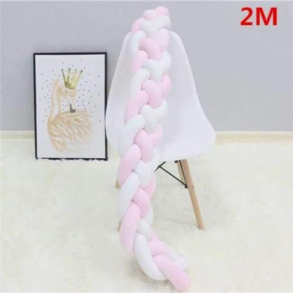 Planet Gates 4 tied as picture 2M 1 1M/2M/3M Baby Braided Crib Bumpers Knot Pillow Cushion, Four Tied Newborn Nursery bedding,Cot Room Dector