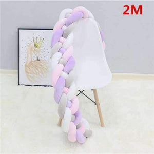 Planet Gates 4 tied as picture 2M 1M/2M/3M Baby Braided Crib Bumpers Knot Pillow Cushion, Four Tied Newborn Nursery bedding,Cot Room Dector