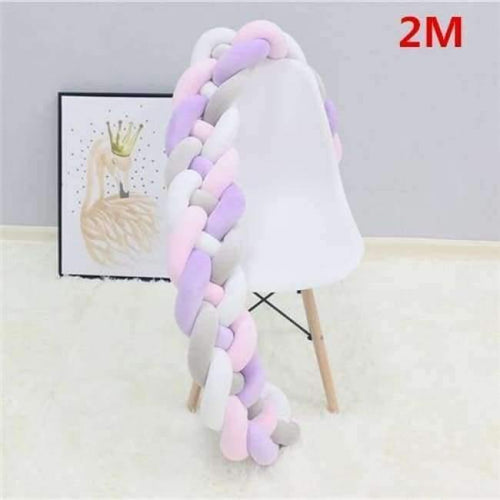 Planet Gates 4 tied as picture 2M 1M/2M/3M Baby Braided Crib Bumpers Knot Pillow Cushion, Four Tied Newborn Nursery bedding,Cot Room Dector
