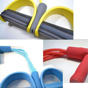 Planet Gates 4 Tube Home Gym Sport Fitness Body Building Crossfit Equipment Yoga Pilates Elastic Rubber Pedal Exerciser Resistance Bands Rope