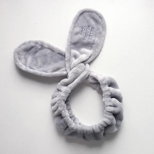 TwistTurban Headwear Velvet Rabbit Ears Headband Soft Towel Hair Band Wrap Headband For Bath Spa Make Up Women Girls Accessories