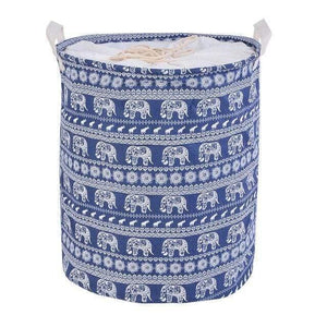 Foldable Closure Laundry Basket Large Capacity Bag Bins Kids Toy Buckets Clothes Organizer Storage Hamper Cotton Linen