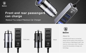 Planet Gates 4 USB Multiple Expander Car Charger 5.5A 4 Ports Fast Car-Charger Adapter For iPhone Samsung Xiaomi Mobile Phone Charger