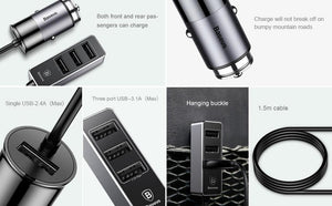 Planet Gates 4 USB Multiple Expander Car Charger 5.5A 4 Ports Fast Car-Charger Adapter For iPhone Samsung Xiaomi Mobile Phone Charger