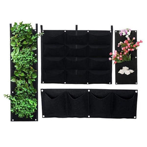 Planet Gates 4 Vertical Pockets Felt Cloth Wall Hanging Grow Bag 4 Styles Black Vertical Garden Planter Flower Pot Bag Vegetables Planting Bags Garden Supplies