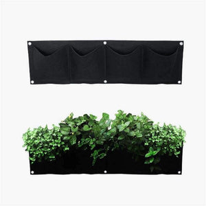 Planet Gates 4 Vertical Pockets Felt Cloth Wall Hanging Grow Bag 4 Styles Black Vertical Garden Planter Flower Pot Bag Vegetables Planting Bags Garden Supplies