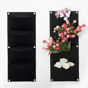 Planet Gates 4 Vertical Pockets Felt Cloth Wall Hanging Grow Bag 4 Styles Black Vertical Garden Planter Flower Pot Bag Vegetables Planting Bags Garden Supplies
