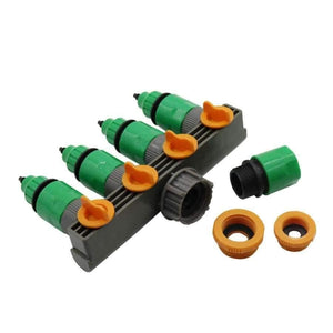 Planet Gates 4 Way Garden Water Tap Adaptor Hose Splitter Quick Connectors Garden Watering Irrigation Supplies 1/4 or 3/8 Inch Hose Connector