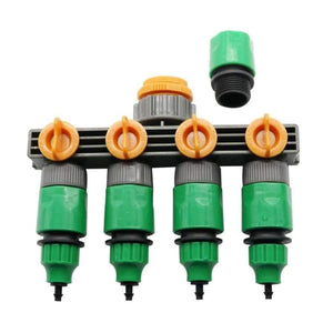 Planet Gates 4 Way Garden Water Tap Adaptor Hose Splitter Quick Connectors Garden Watering Irrigation Supplies 1/4 or 3/8 Inch Hose Connector