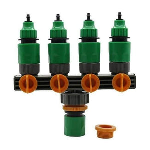 Planet Gates 4 Way Garden Water Tap Adaptor Hose Splitter Quick Connectors Garden Watering Irrigation Supplies 1/4 or 3/8 Inch Hose Connector